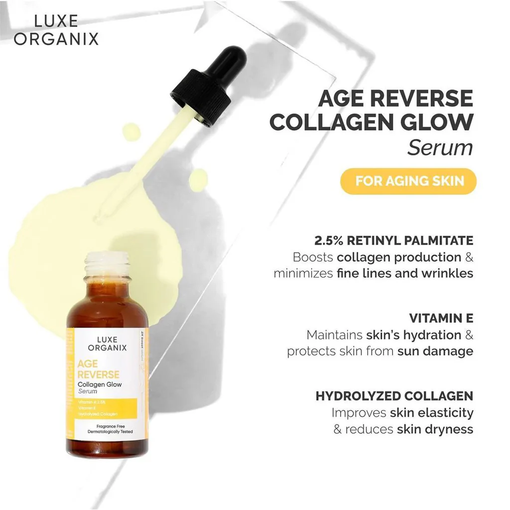Luxe Organix Age Reverse Collagen Glow Serum – 30ml - Image 4