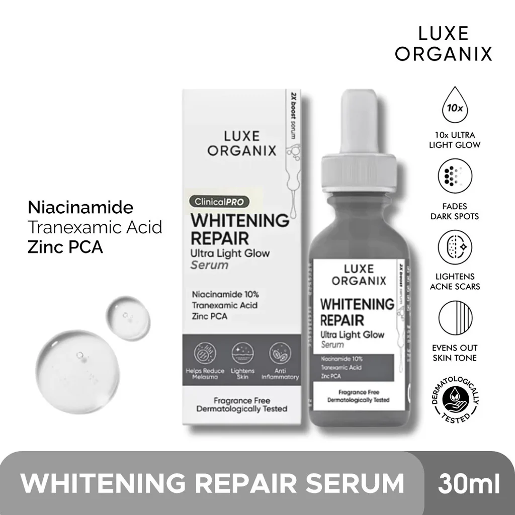 Luxe Organix Whitening Repair Ultra Light Glow Serum – 30ml - Image 2