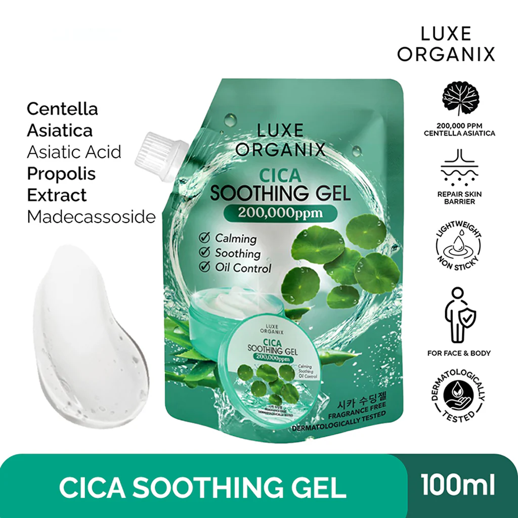 Luxe Organix Cica Soothing Gel – 100ml - Image 10