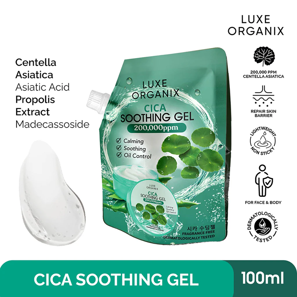 Luxe Organix Cica Soothing Gel – 100ml - Image 2