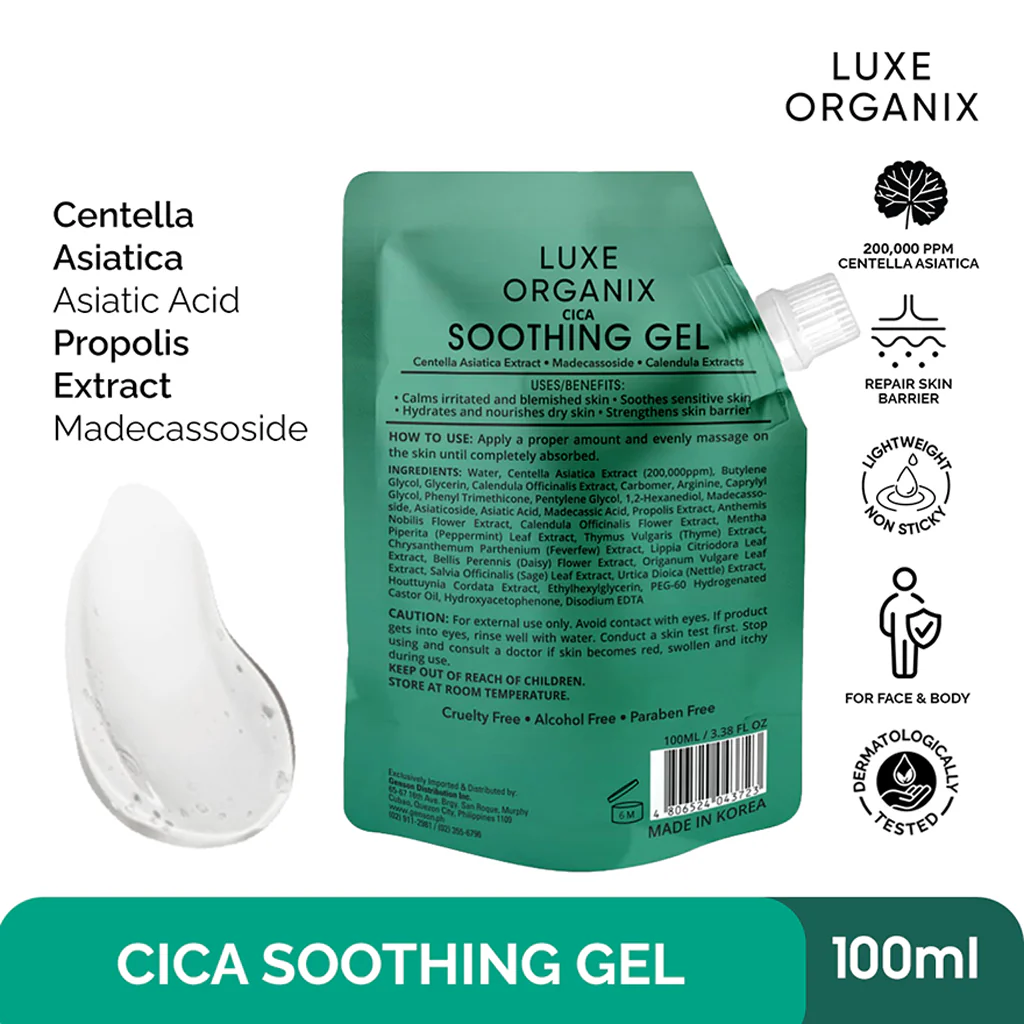 Luxe Organix Cica Soothing Gel – 100ml - Image 4
