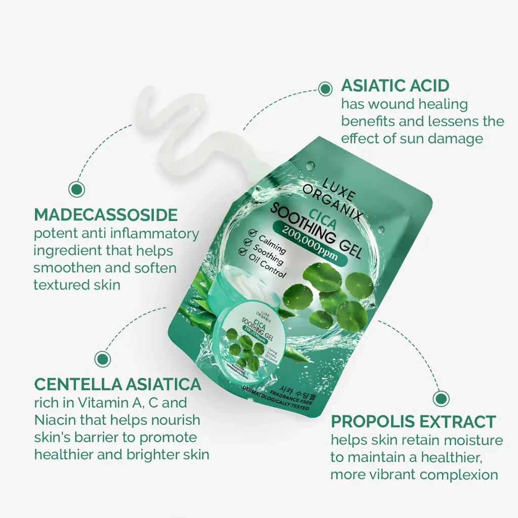 Luxe Organix Cica Soothing Gel – 100ml - Image 6