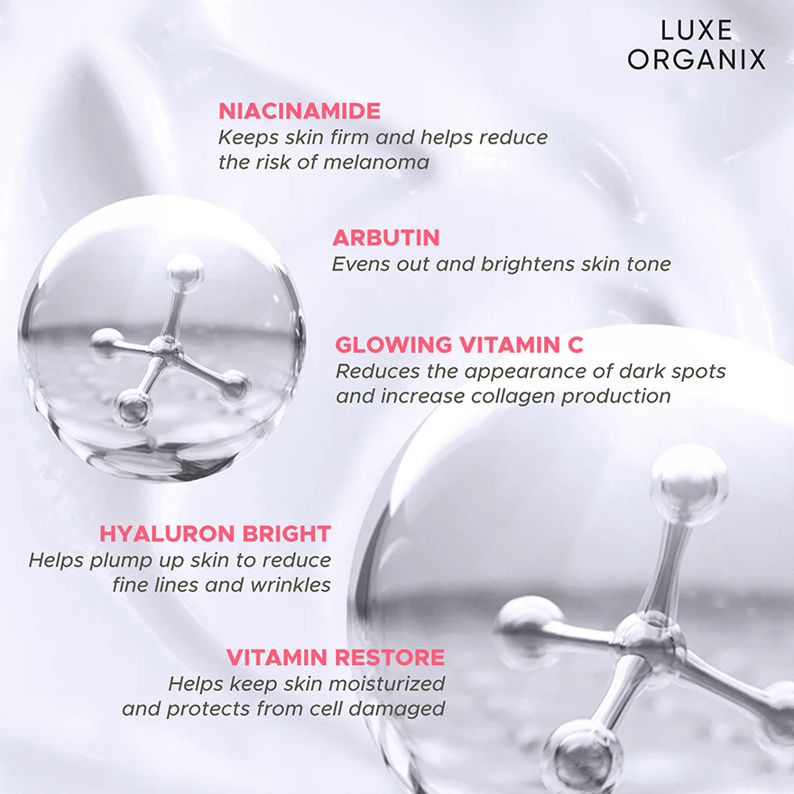Luxe Organix Niacinamide + Arbutin Healthy Light Whitening Serum Lotion - 350ml - Image 7