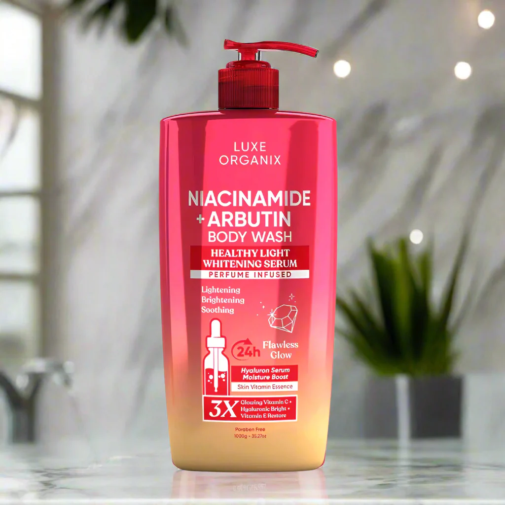 Luxe Organix Niacinamide + Arbutin (Healthy Light Whitening Serum) Body Wash - 1000ml - Image 3