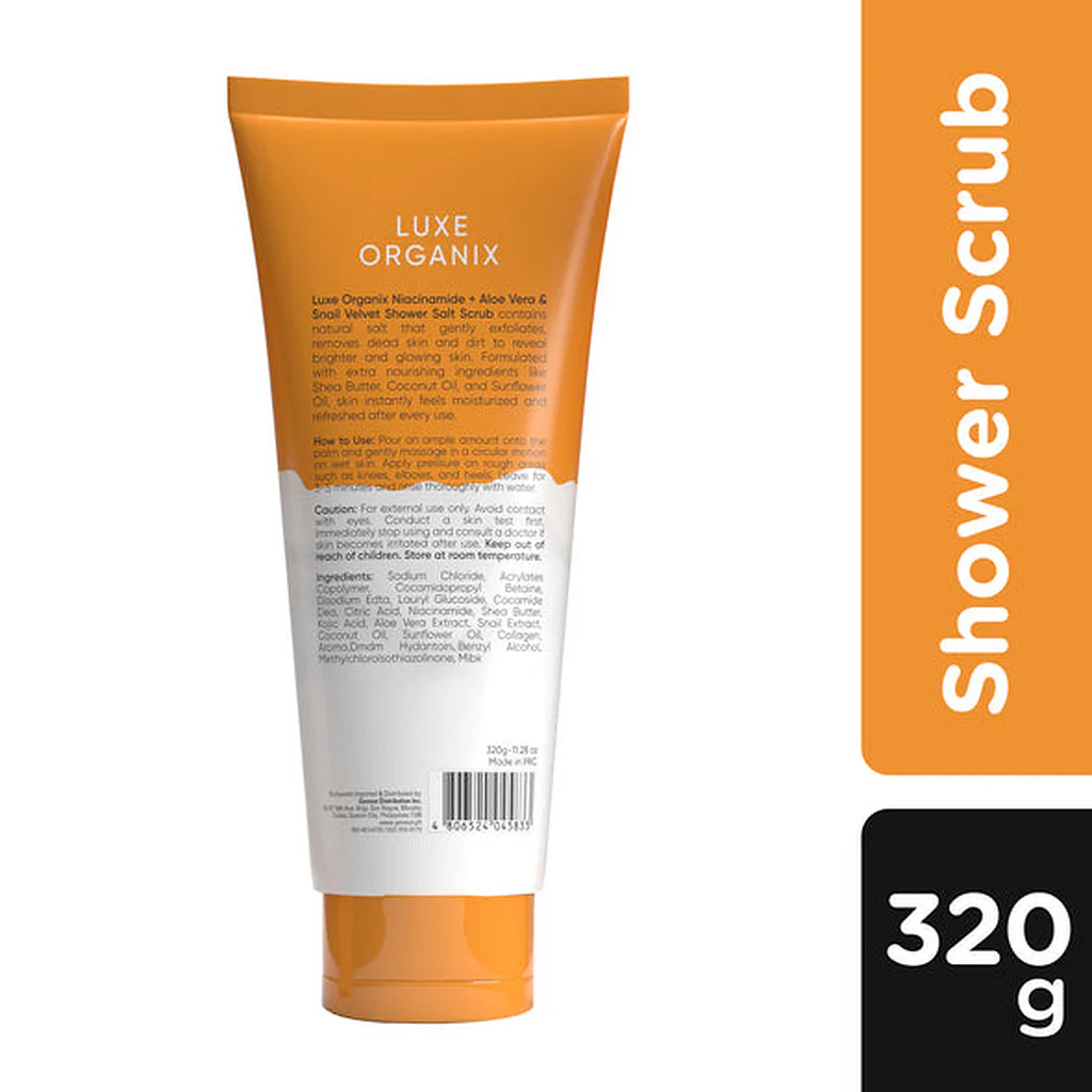 Luxe Organix Niacinamide + Papaya Gluta Velvet Salt Scrub – 320g - Image 9