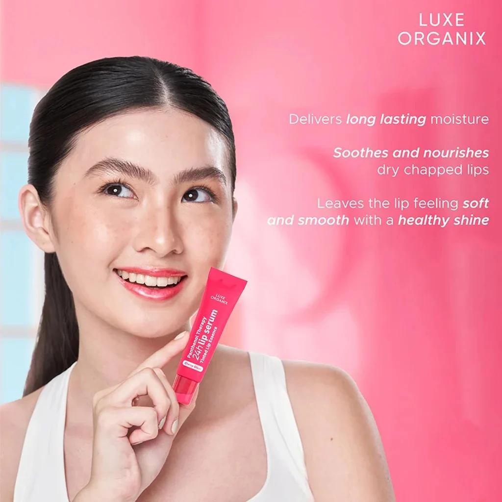 Luxe Organix Panthenol Therapy 24H Lip Serum - Cherry Glaze (10g) - Image 3