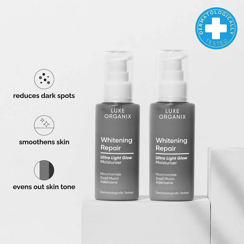Luxe Organix Whitening Repair Ultra Light Glow Moisturizer – 80ml - Image 2