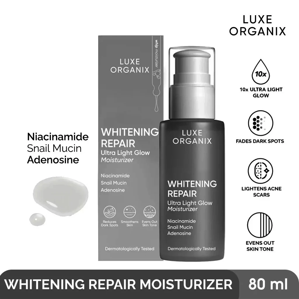 Luxe Organix Whitening Repair Ultra Light Glow Moisturizer – 80ml - Image 3