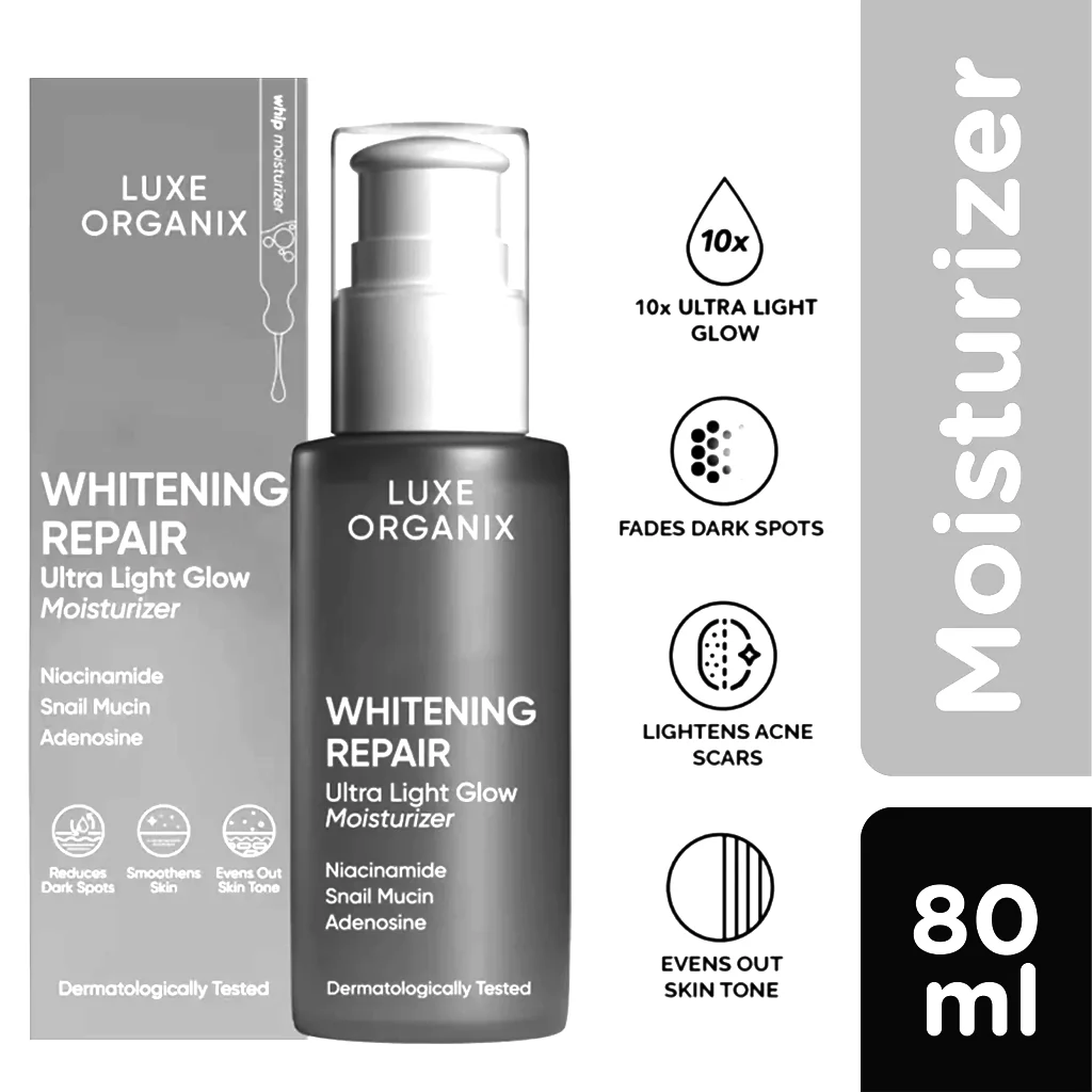 Luxe Organix Whitening Repair Ultra Light Glow Moisturizer – 80ml - Image 4