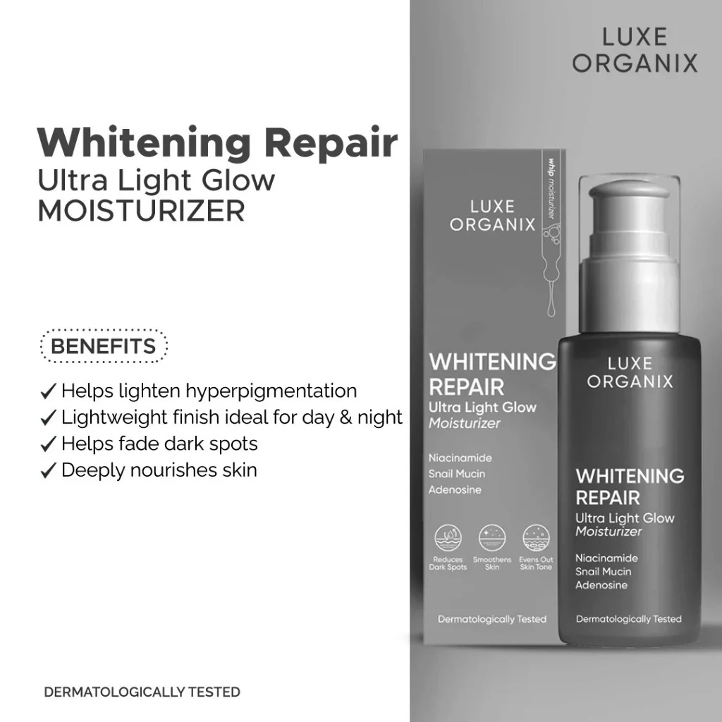 Luxe Organix Whitening Repair Ultra Light Glow Moisturizer – 80ml - Image 9
