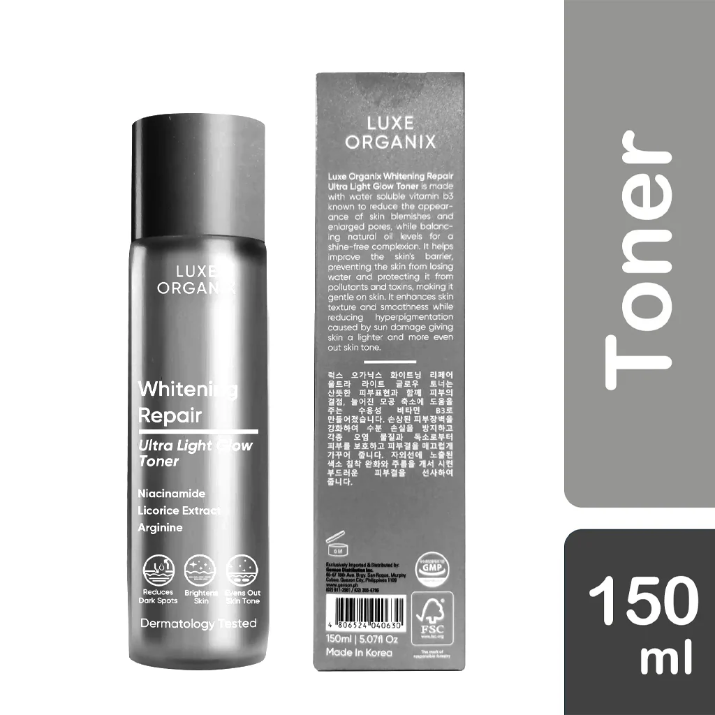 Luxe Organix Whitening Repair Ultra Light Glow Toner – 150ml - Image 2