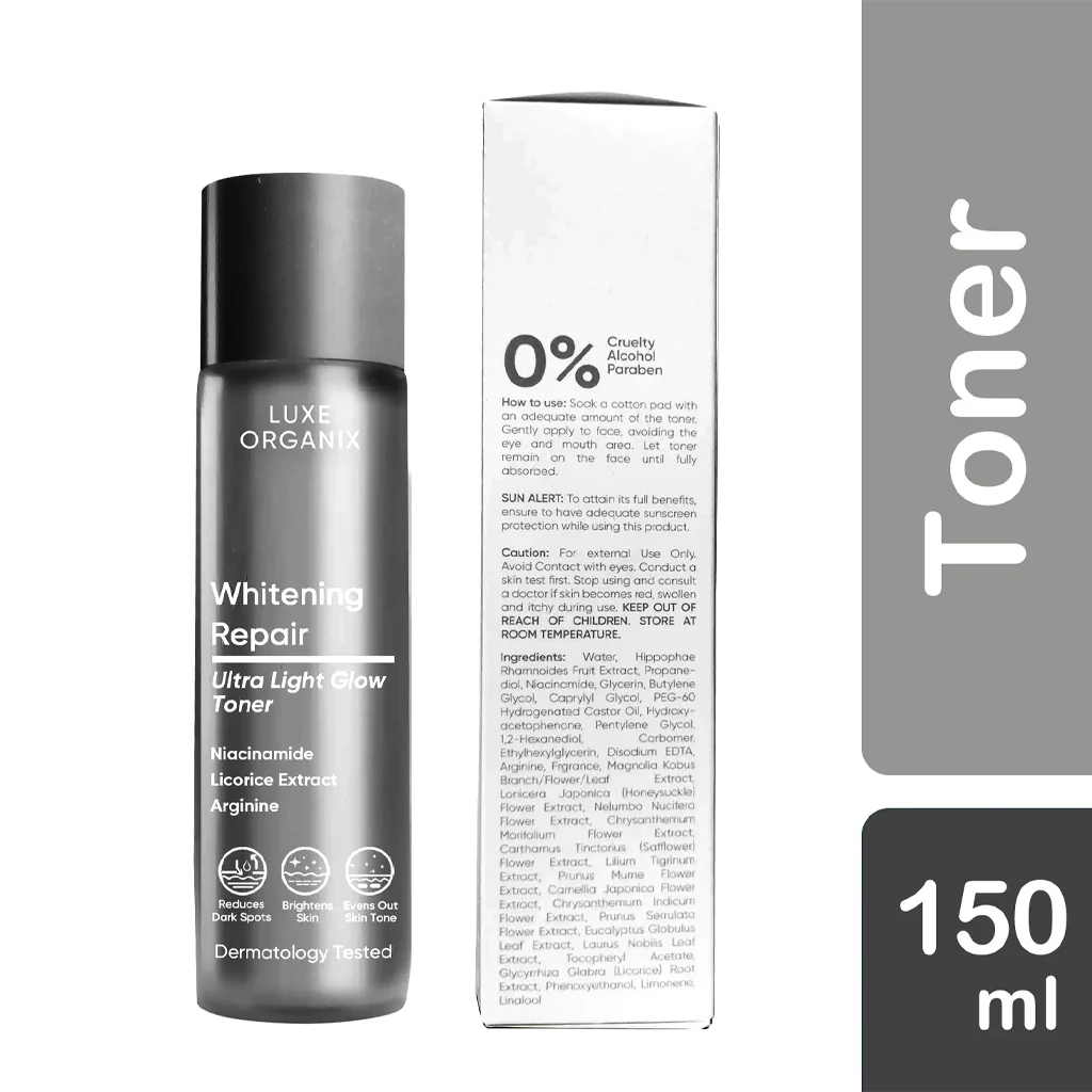 Luxe Organix Whitening Repair Ultra Light Glow Toner – 150ml - Image 6