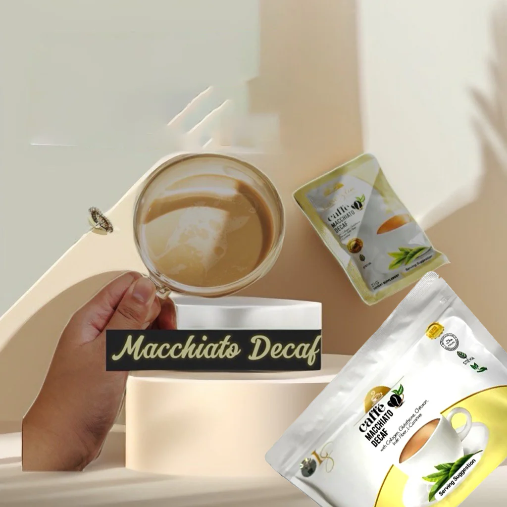 Luxe Slim Caffe Macchiato Decaf Pouch – 210g (10 x 21g Sachets) - Image 7