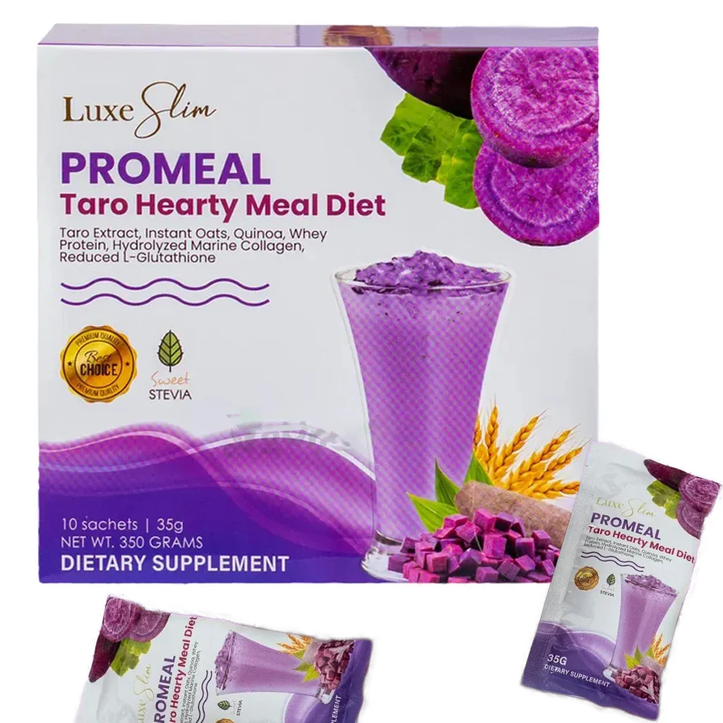 Luxe Slim ProMeal Taro Hearty Meal Diet – 10 Sachets x 35g - Image 2