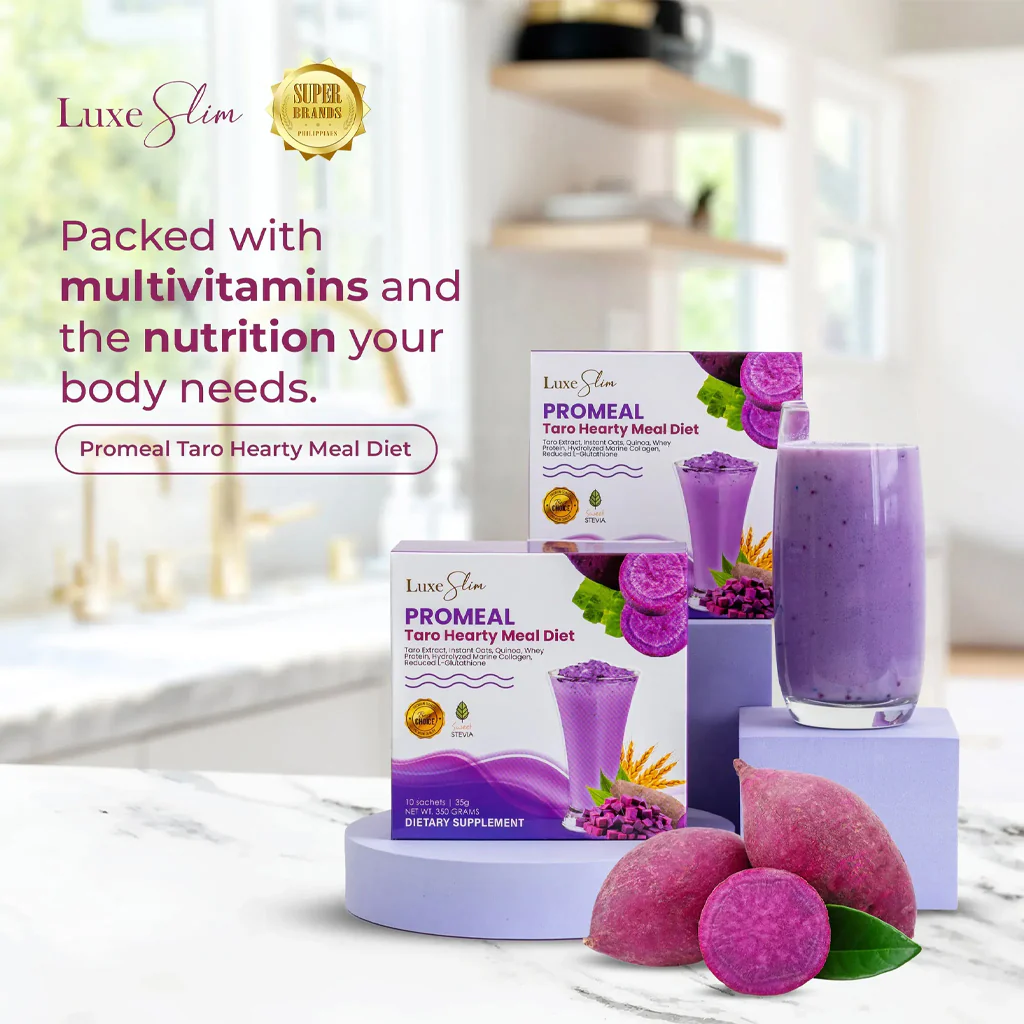 Luxe Slim ProMeal Taro Hearty Meal Diet – 10 Sachets x 35g - Image 9