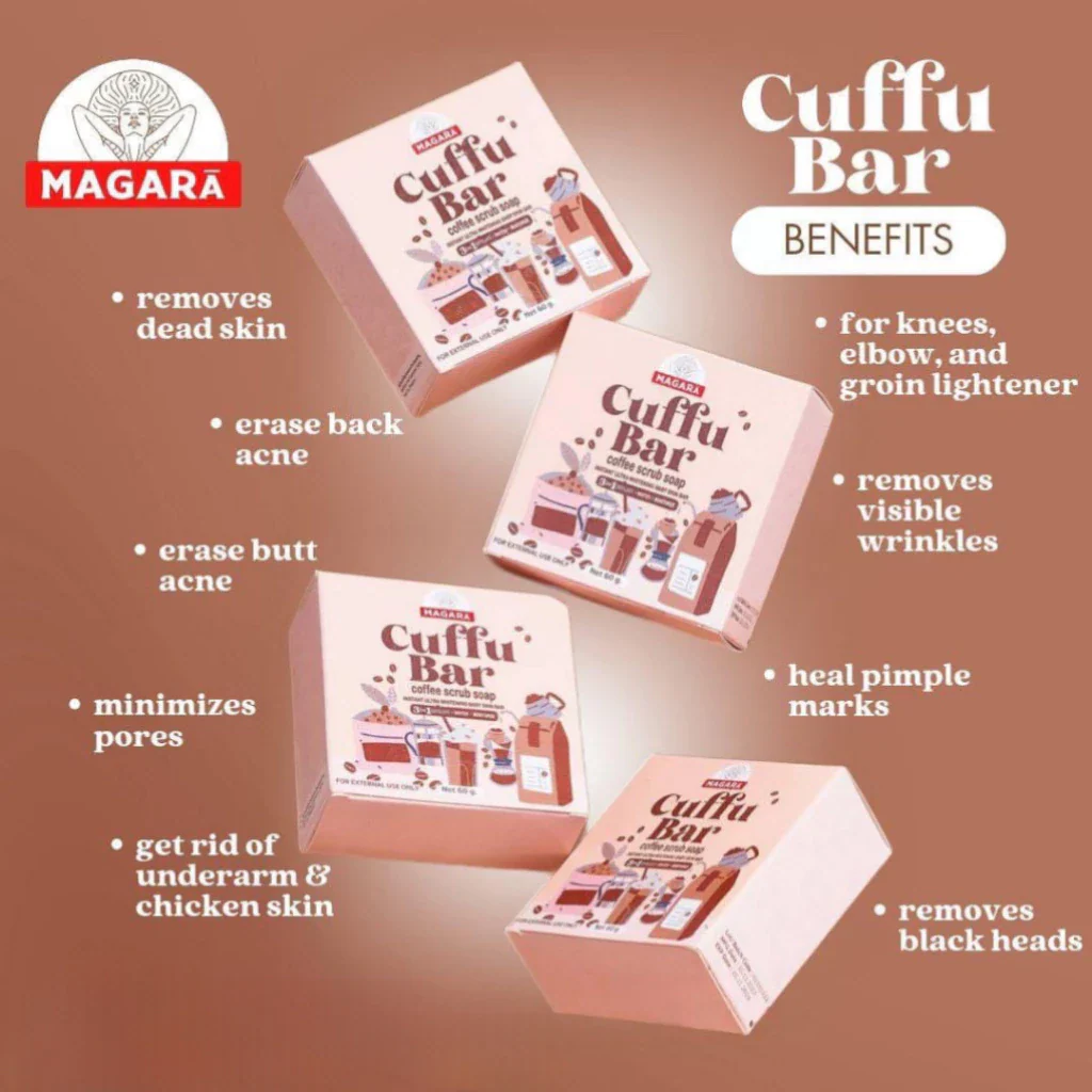Magara Cuffu Bar Coffee Scrub Soap - 60g - Image 3