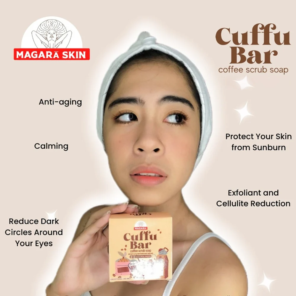 Magara Cuffu Bar Coffee Scrub Soap - 60g - Image 9