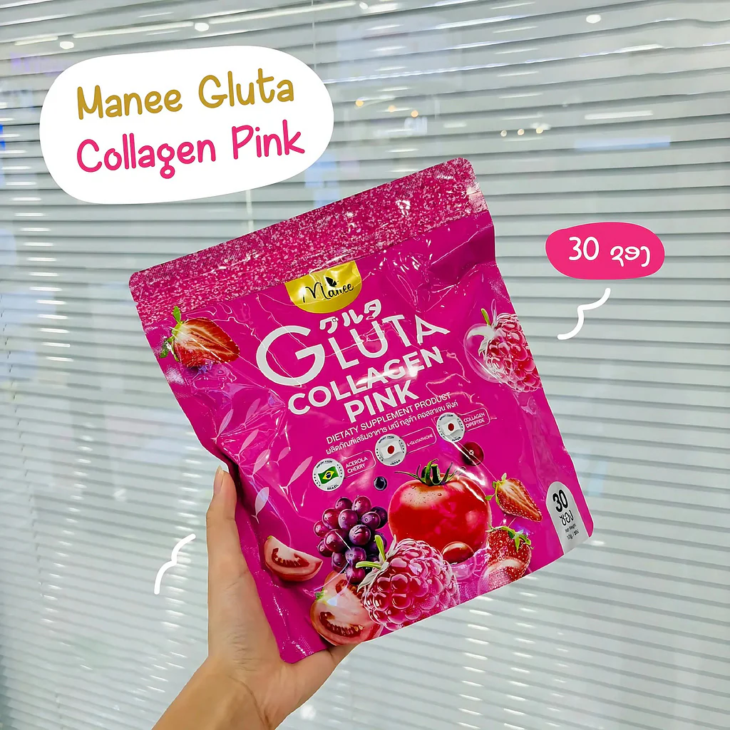 Manee Gluta Collagen Pink – 30 Sachets × 10g Each - Image 14