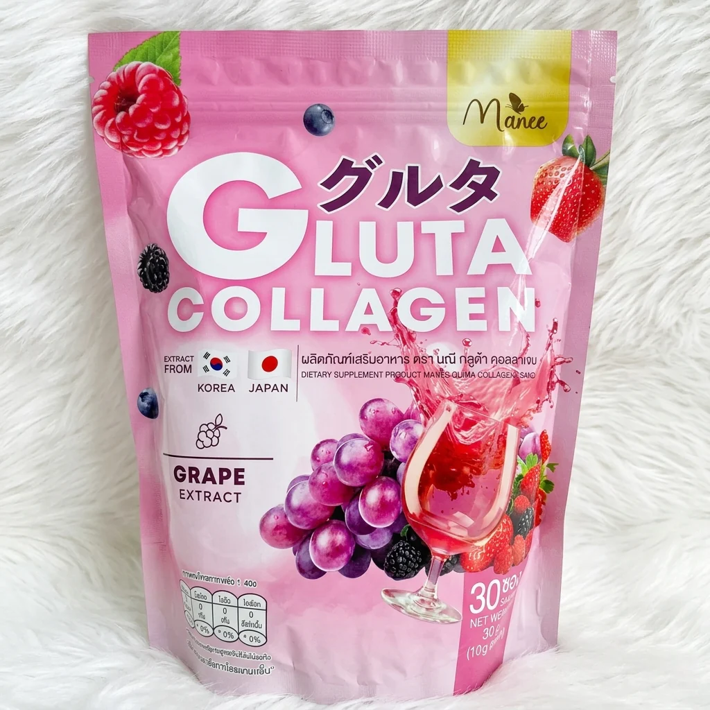 Manee Gluta Collagen Pink (New) – 30 Sachets × 10g Each - Image 7