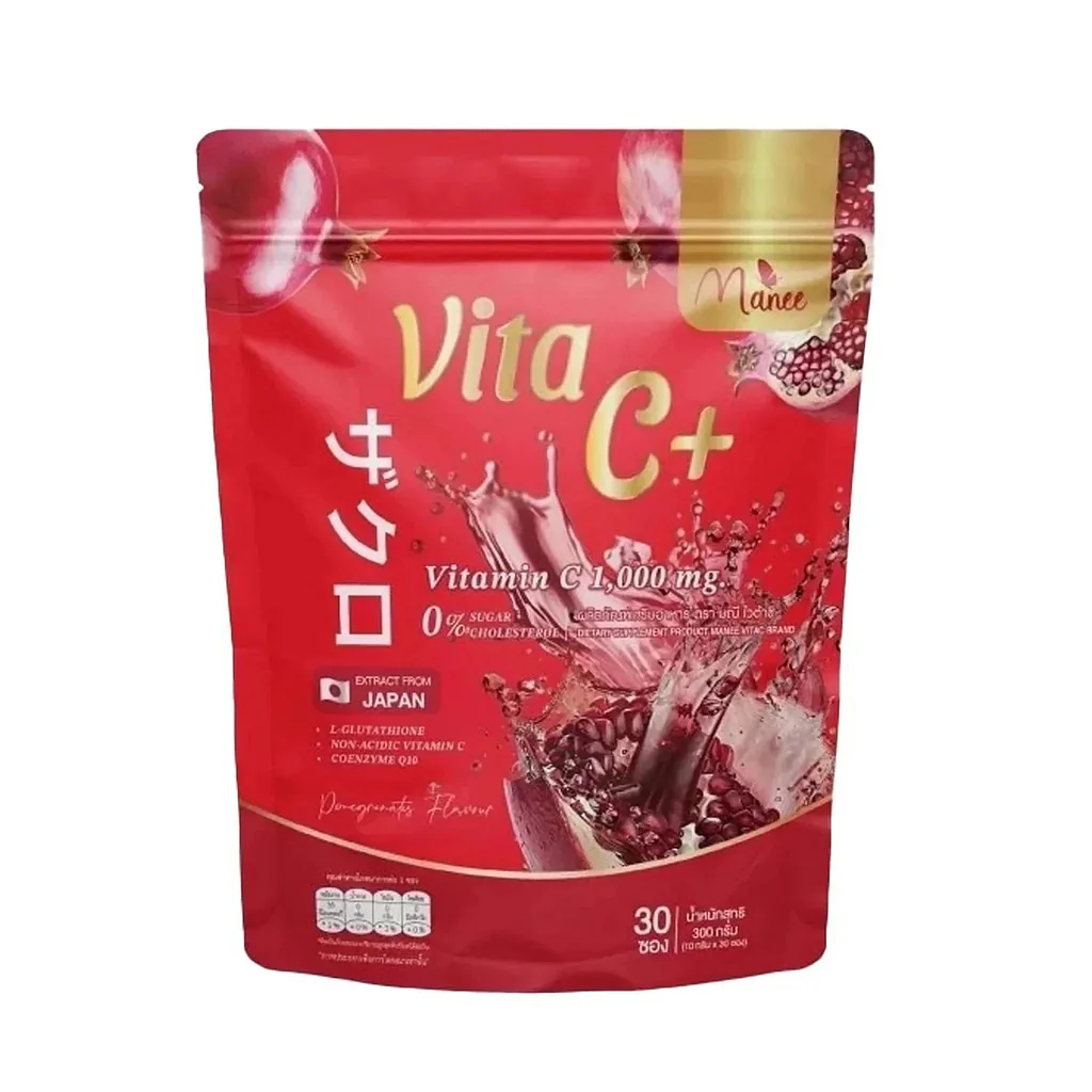 Manee Vita C+ Pomegranate Flavour - 30 Sachets × 10g - Image 4