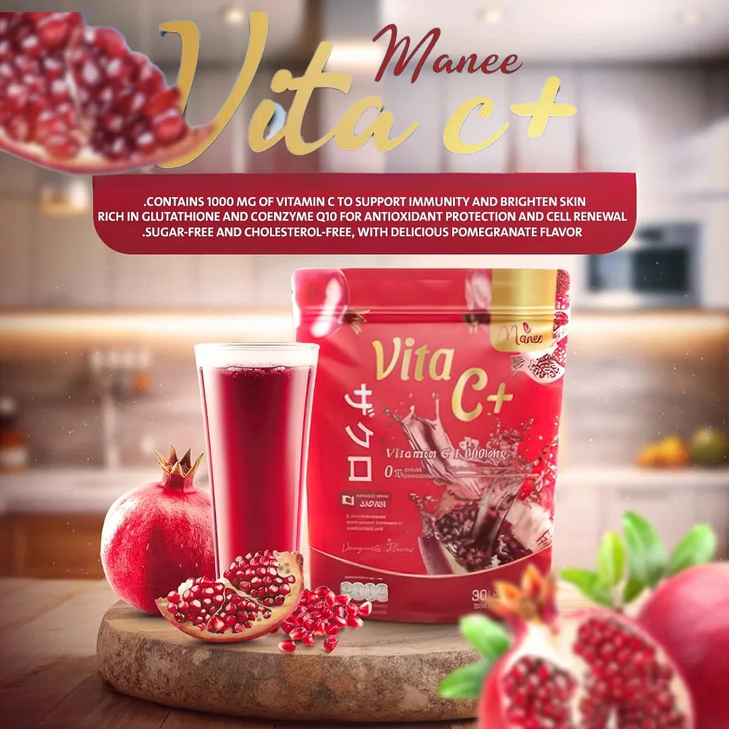 Manee Vita C+ Pomegranate Flavour - 30 Sachets × 10g - Image 8