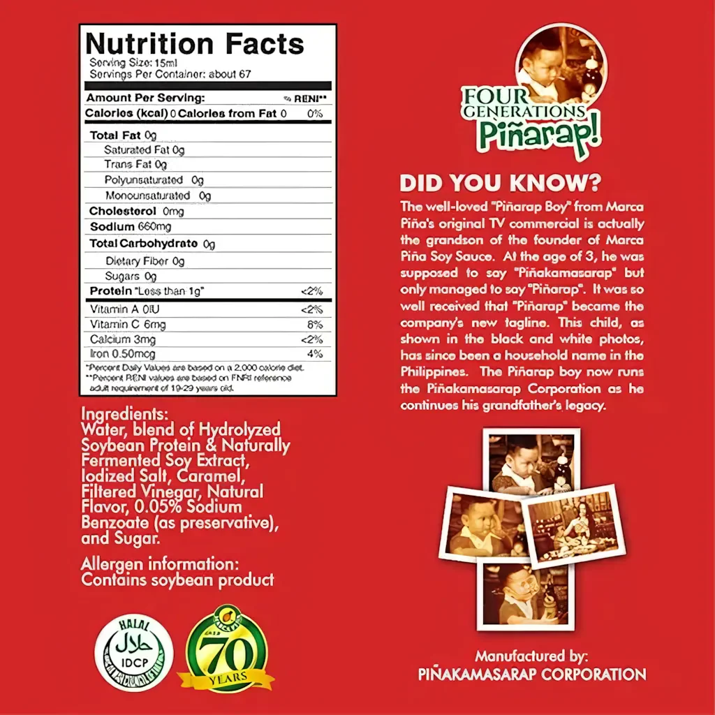Marca Pina Soy Sauce – 200ml - Image 4