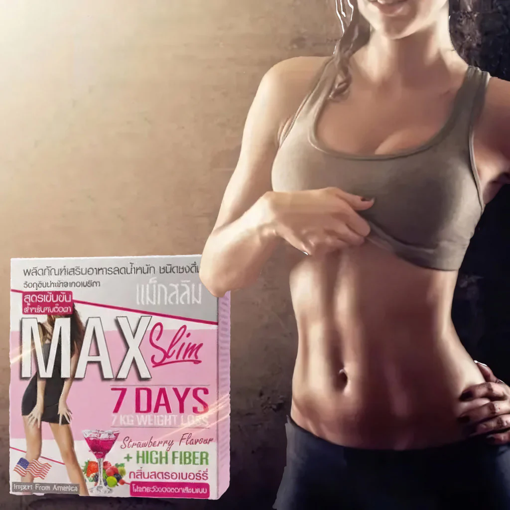 Max Slim 7 Days Strawberry Flavor Slimming Powder Drink 15g x 10 Sachets - (3 Pcs Combo) - Image 8