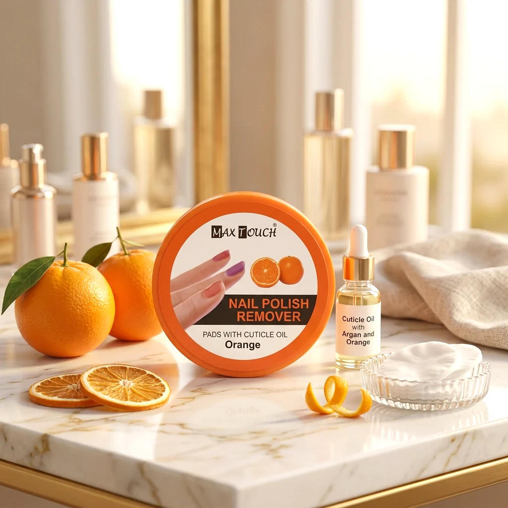 Max Touch Nail Polish Remover Pads with Cuticle Oil (32 Pads) - Image 3