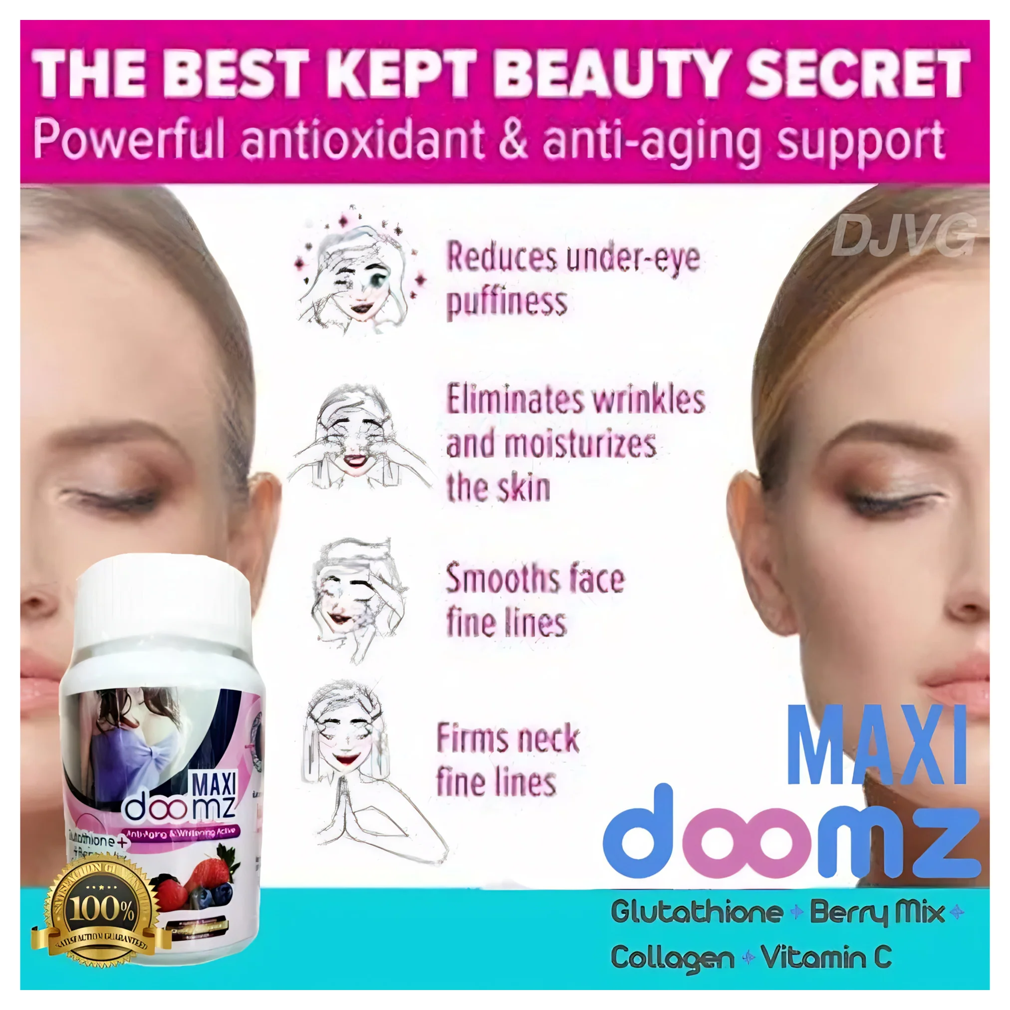Maxi Doomz Glutathione Dietary Supplement 30 Capsules - Image 5