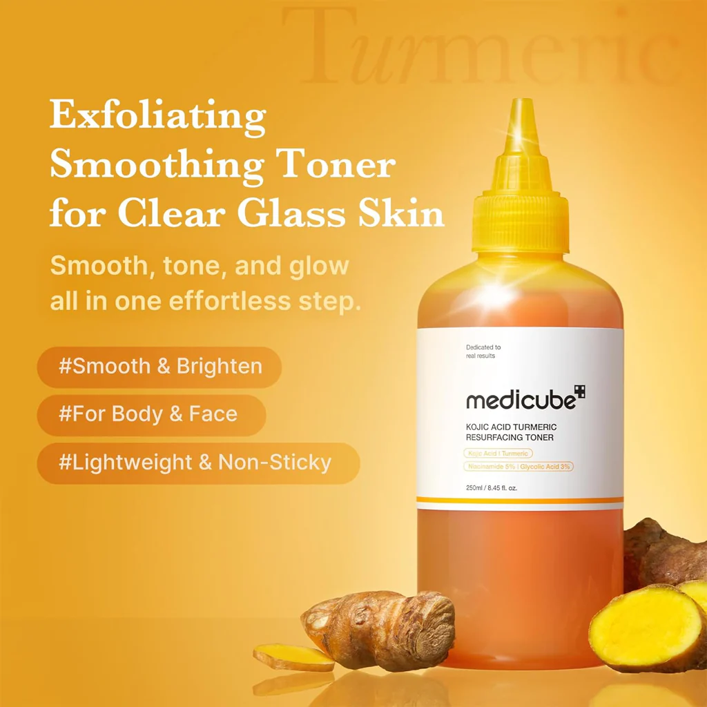 Medicube Kojic Acid Turmeric Resurfacing Toner – 250ml - Image 5