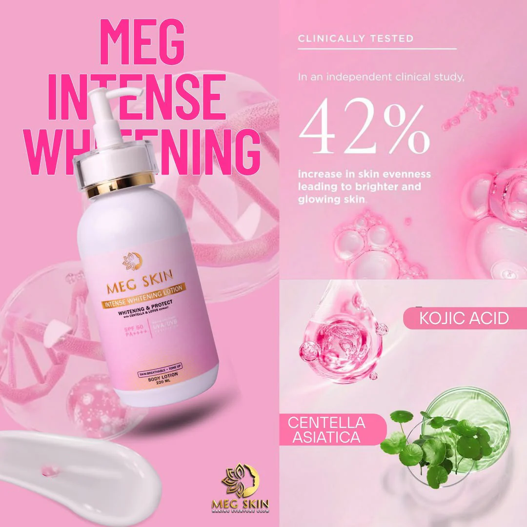 MEG SKIN Intense Brightening Lotion SPF 50 – 220ml - Image 4