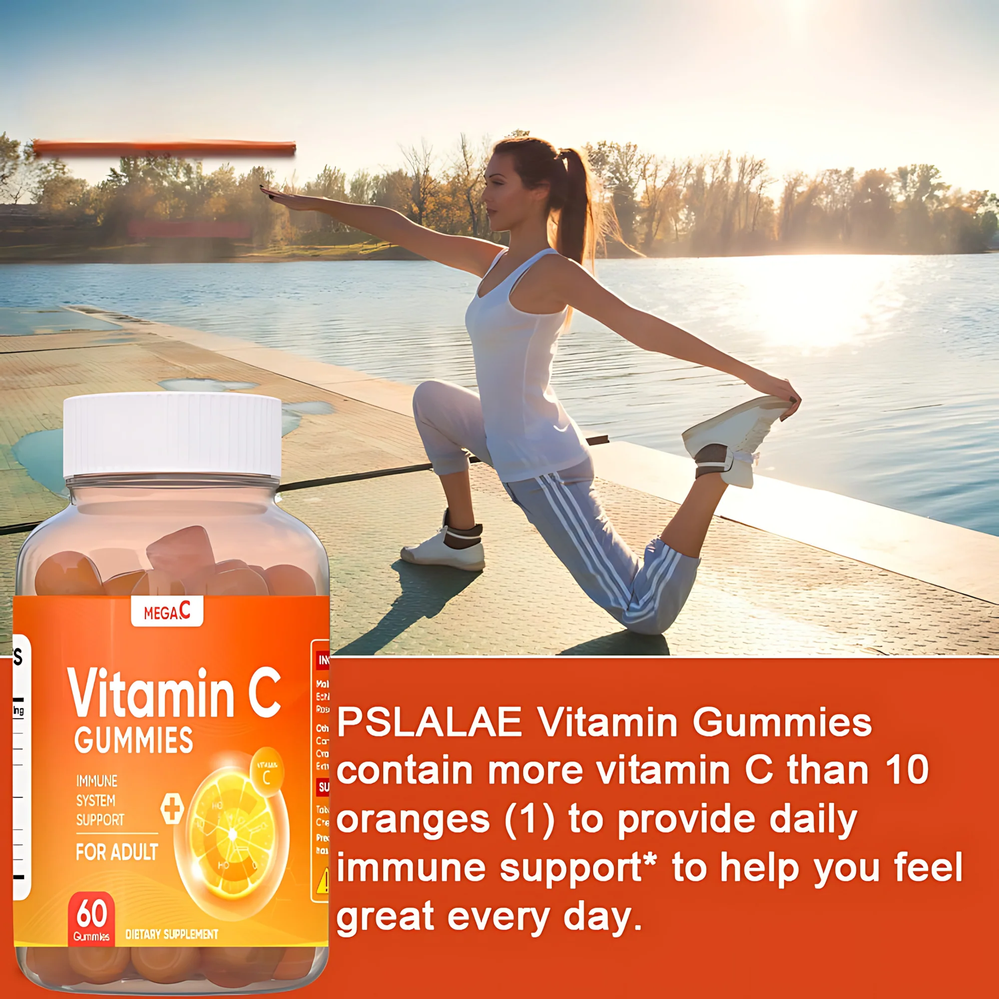 Mega C Vitamin C Gummies – Adult Immune Support Supplement (60 Gummies) - Image 7