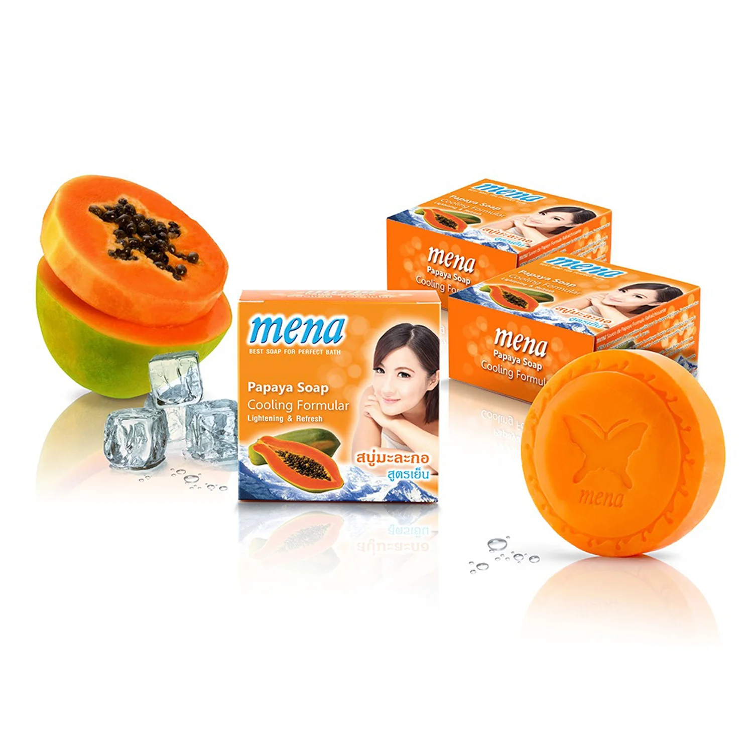 MENA Papaya Soap – Cooling Formular Lightening & Refresh (150g) - Image 8