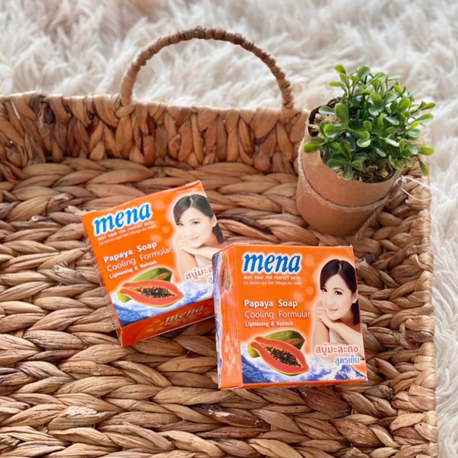 MENA Papaya Soap – Cooling Formular Lightening & Refresh (150g) - Image 9