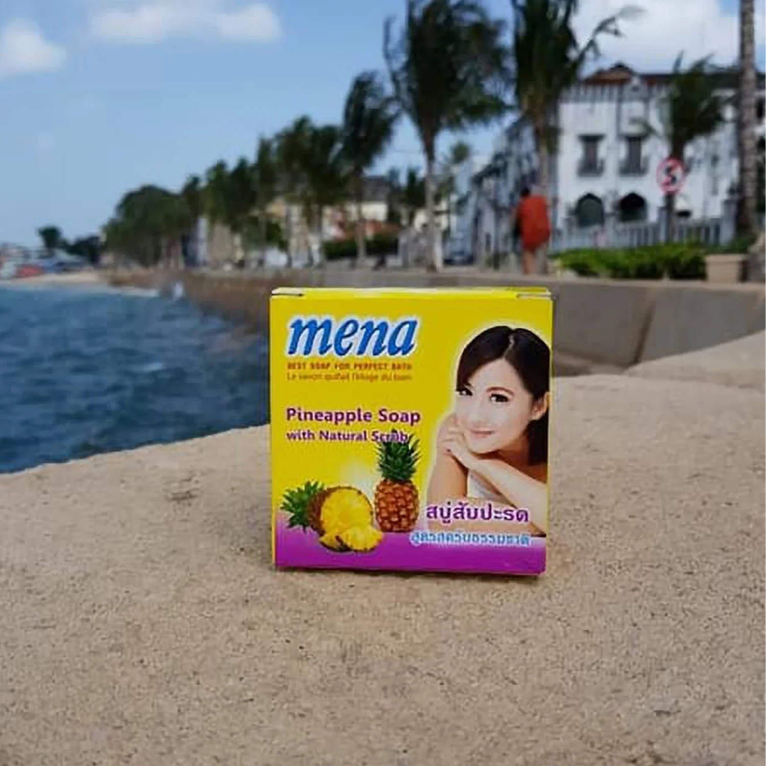 Mena Pineapple Soap with Natural Scrub - 150g - Image 5