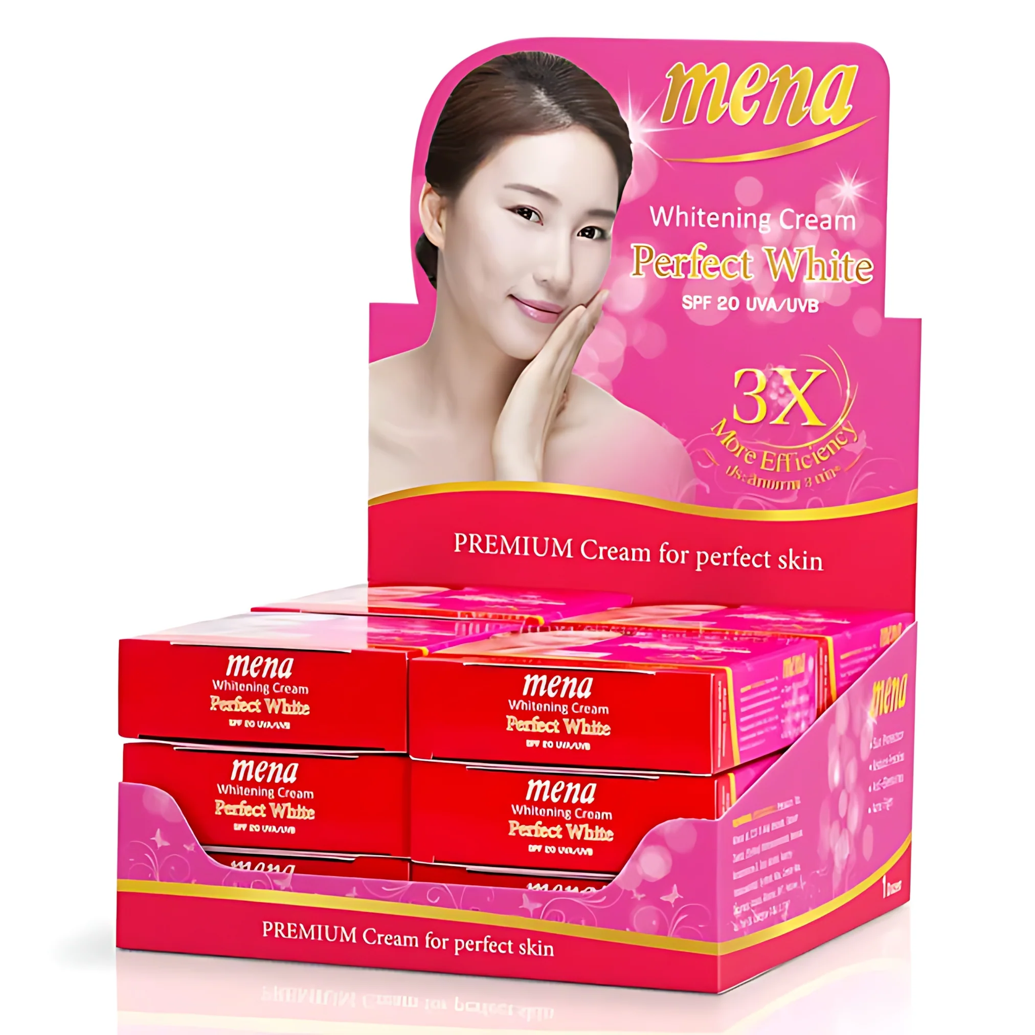 MENA Whitening Cream Perfect White with SPF20 UVA/UVB – 13g - Image 3
