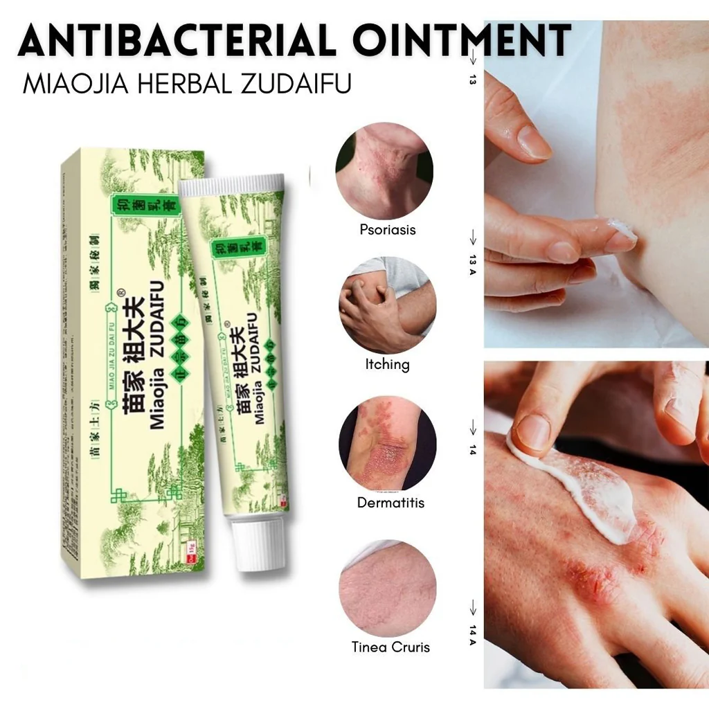Miaojia Zudaifu Antibacterial Cream – Authentic Miao Formula (15g) - Image 4