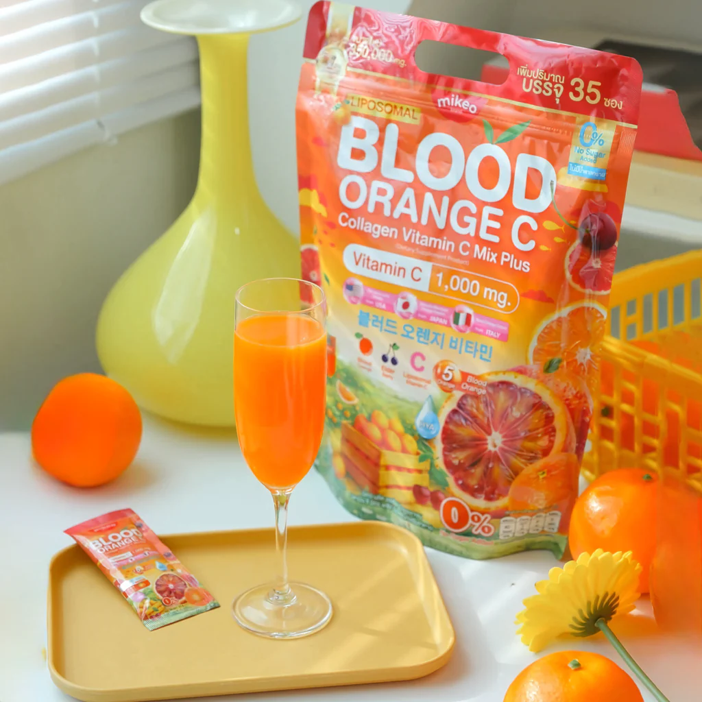 Mikeo Liposomal Blood Orange C Collagen Vitamin C Mix Plus - 30 Sachets x 15g - Image 12