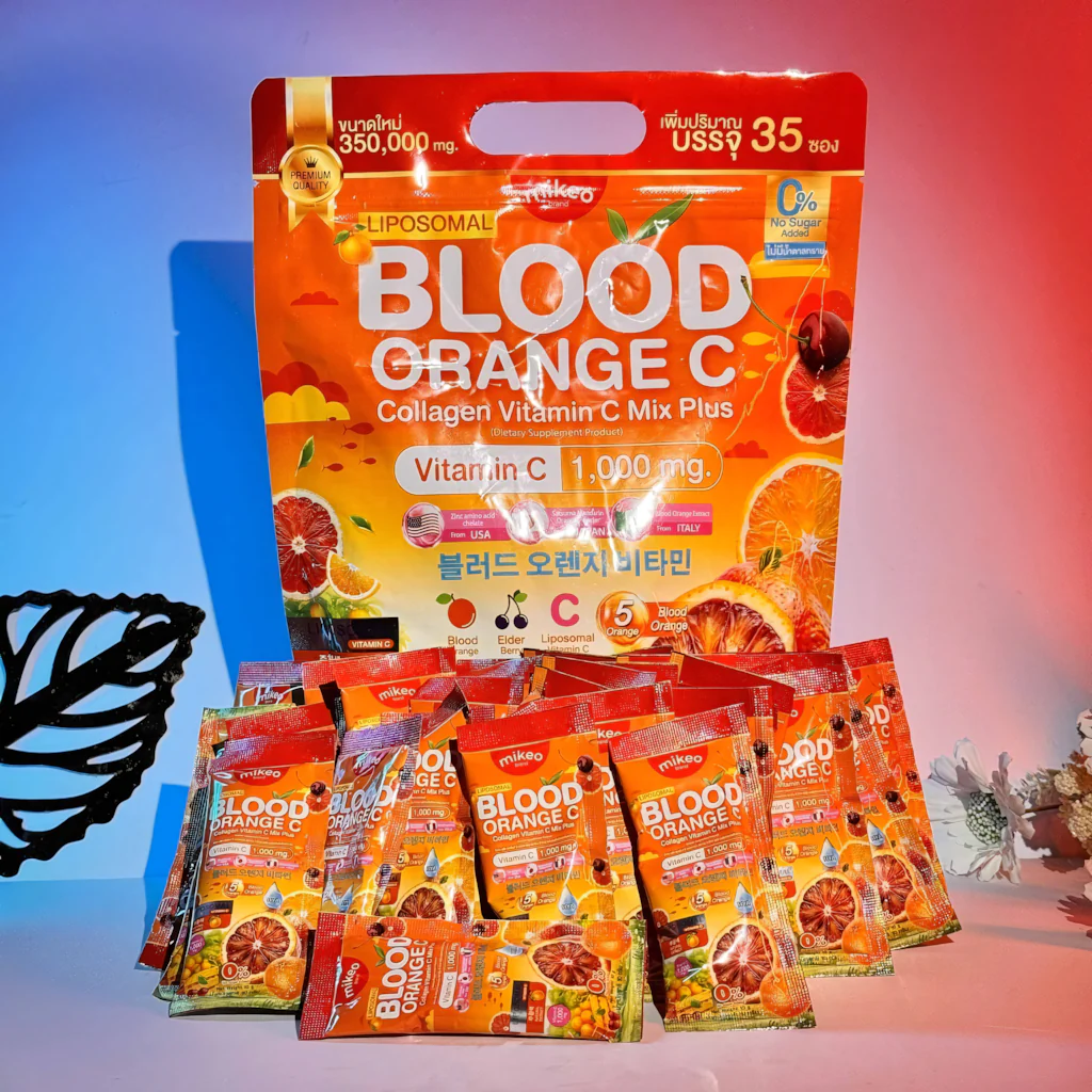 Mikeo Liposomal Blood Orange C Collagen Vitamin C Mix Plus - 30 Sachets x 15g - Image 13