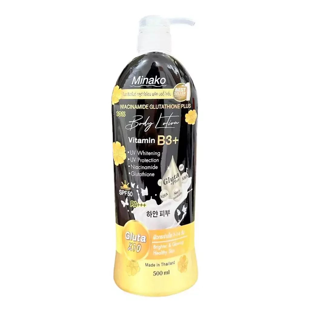 Minako Niacinamide Glutathione Plus 10% Body Lotion - 500ml - Image 2
