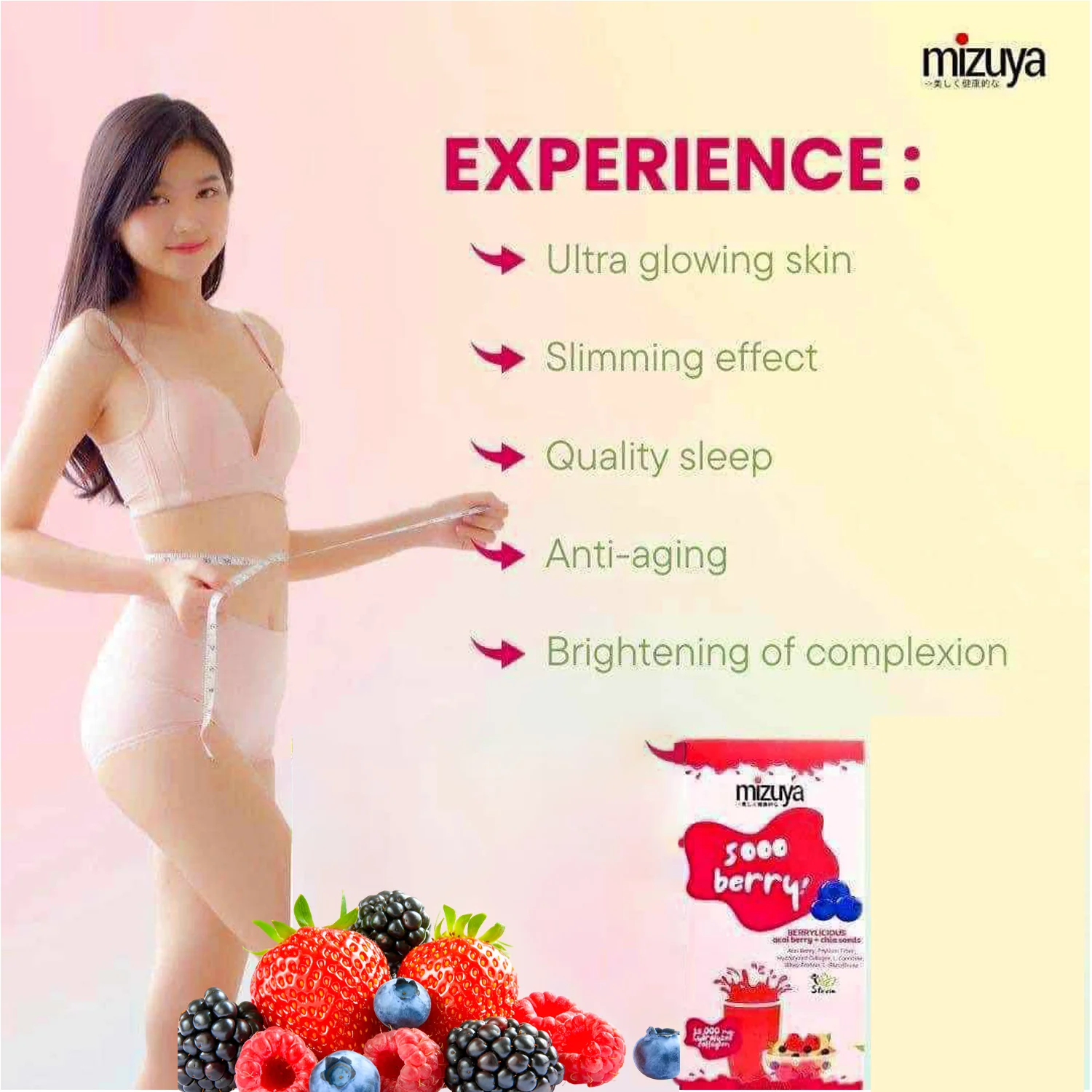 Mizuya Sooo Berry! Berrylicious Acai Berry + Chia Seeds Mixed Berries - 21g × 10 Sachets - Image 9