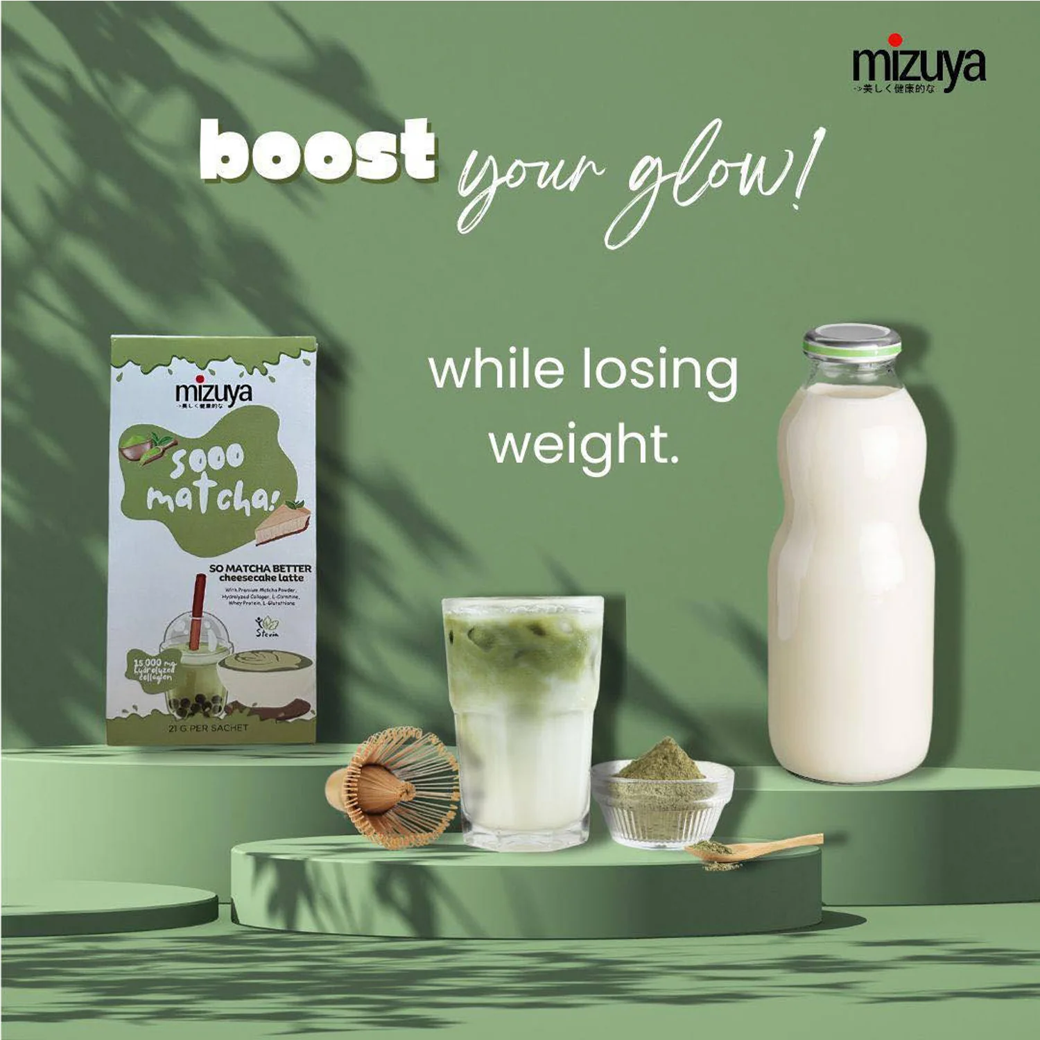 Mizuya Sooo Matcha Better Cheesecake Latte - 21g × 10 Sachets - Image 9