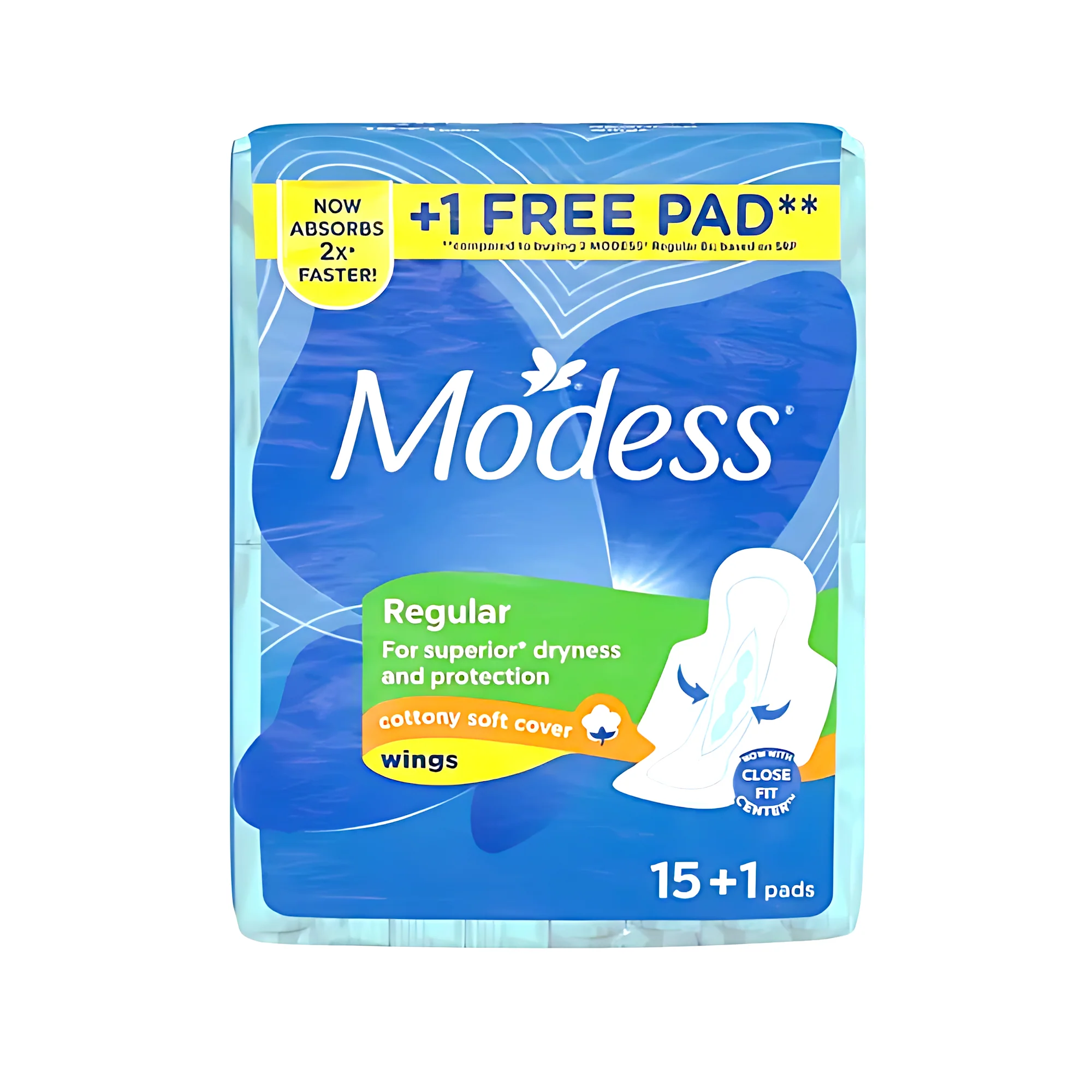 Modess Regular Sanitary Pads with Wings – 16 Pads (15+1 Bonus) - Image 6