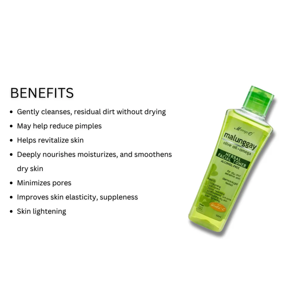 Moringa-O2 Malunggay Olive Oil Omega Herbal Facial Toner – 100ml - Image 4