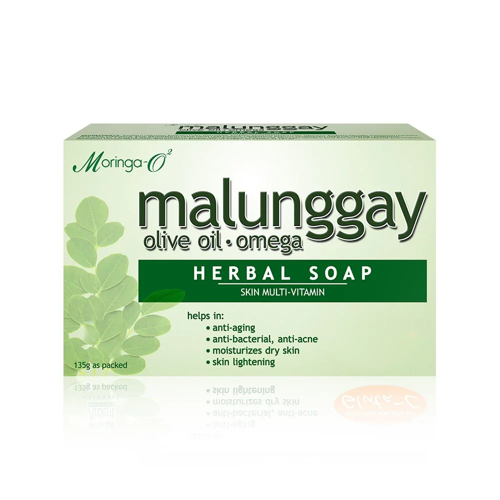 Moringa-O2 Malunggay Olive Oil Omega Herbal Soap - 135g - Image 2