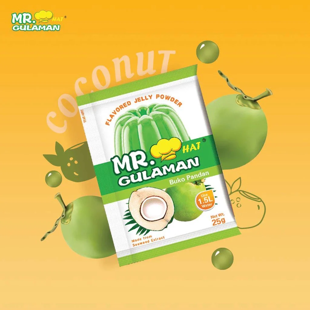 Mr. Hat Gulaman Buko Pandan Jelly Powder - 25g x 10 Sachets - Image 4