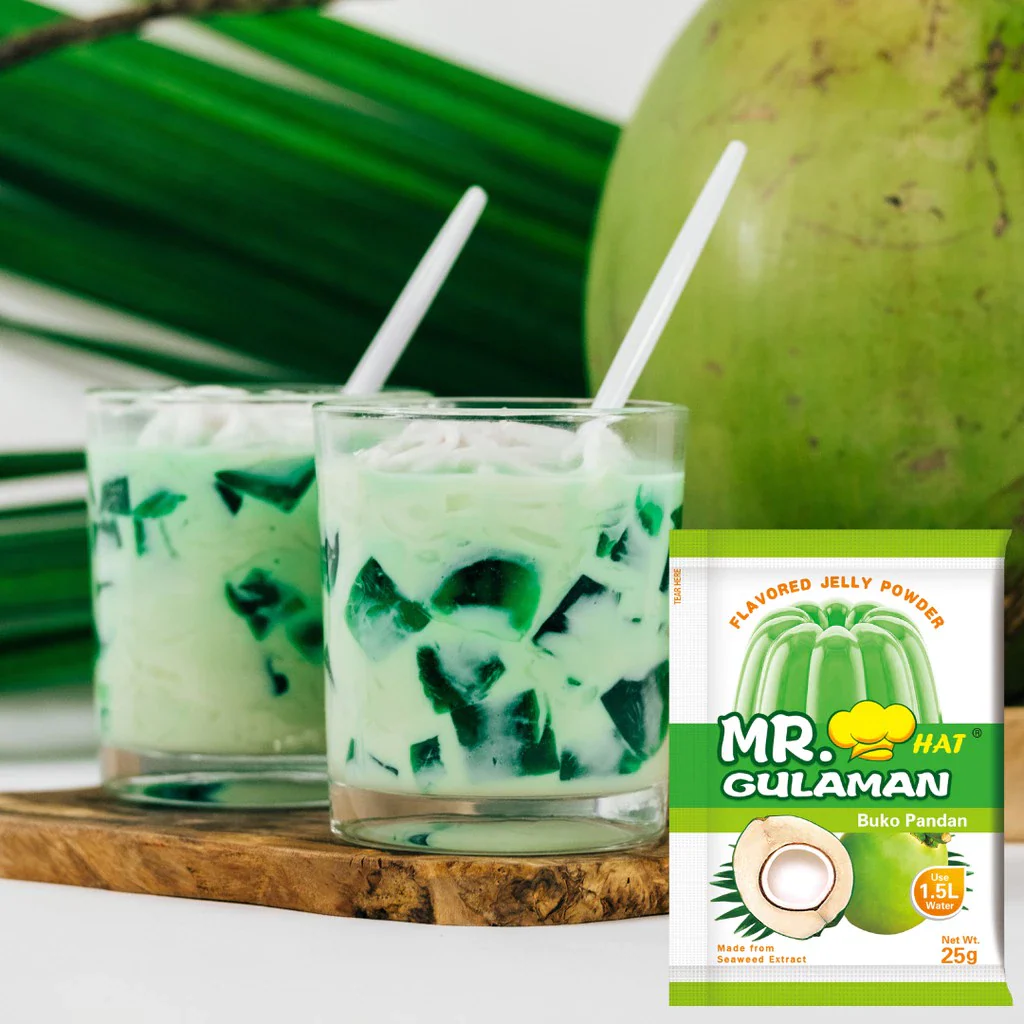 Mr. Hat Gulaman Buko Pandan Jelly Powder - 25g x 10 Sachets - Image 5
