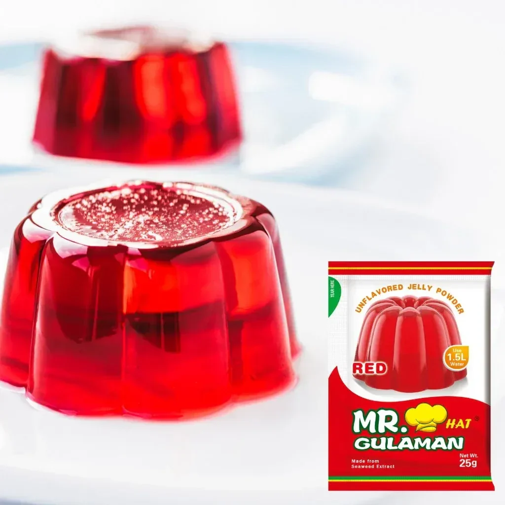 Mr. Hat Gulaman Unflavored Red Jelly Powder - 25g x 10 Sachets - Image 6