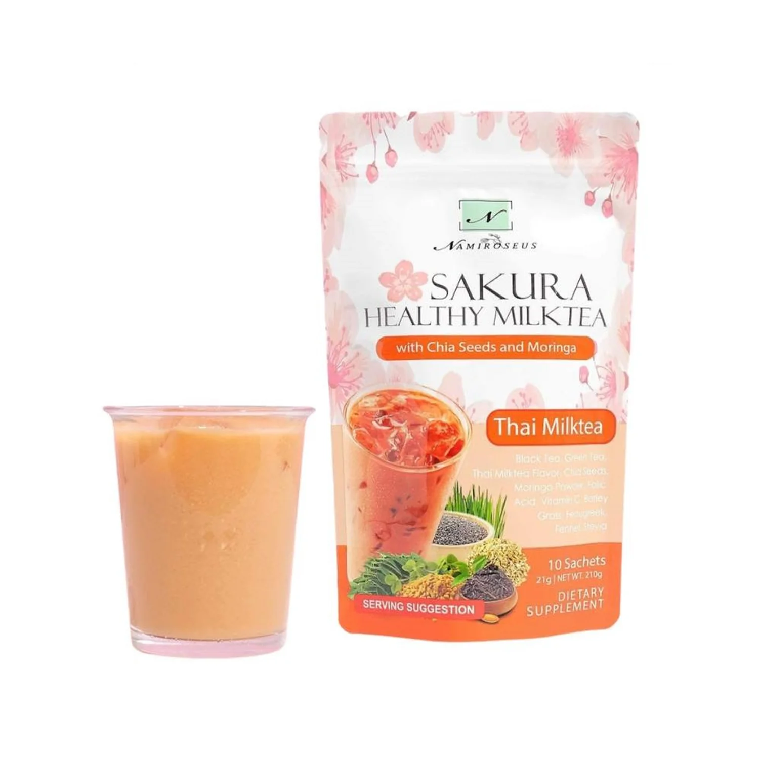 Namiroseus Sakura Healthy Milktea Thai Milktea - 210g - Image 2
