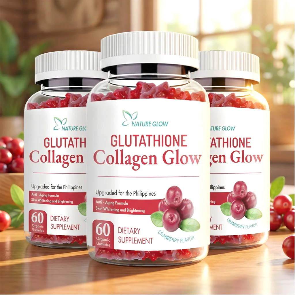Nature Glow Glutathione Collagen Glow Cranberry Gummies – 3pcs Combo Pack (60 Gummies each) - Image 5